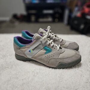 Shimano Gray and Teal Sneakers